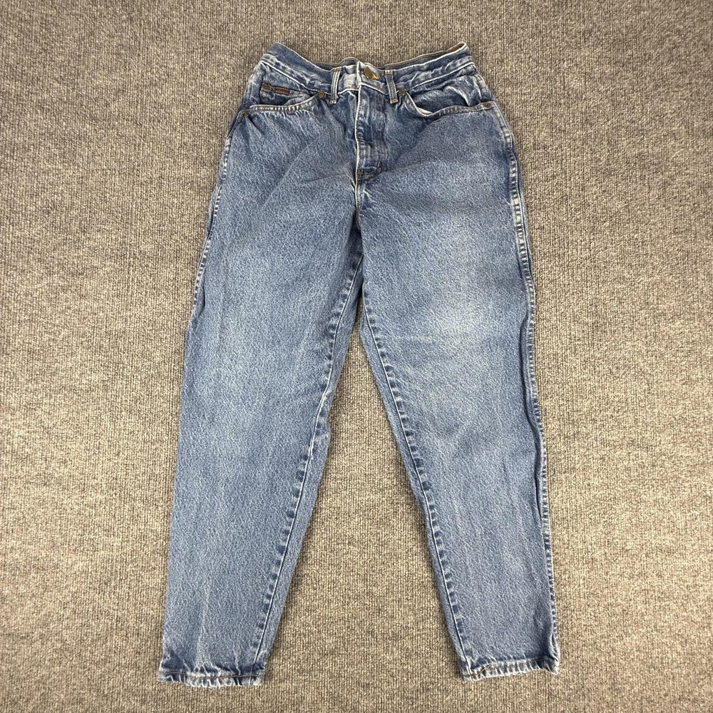 Vintage Chic Jeans Womens 11 Petite Blue High Rise Tapered Made In USA 90s